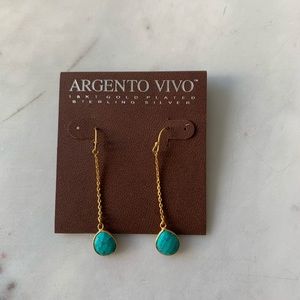 NWT gold and turquoise earrings